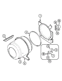 04 - Tumbler parts for Norge Dryer DEN203AC from AppliancePartsPros.com