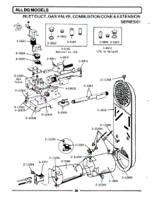 04 - Inlet Duct, Gas Valve, Cone & Ext. (01) parts for Maytag Dryer DG409 from AppliancePartsPros.com