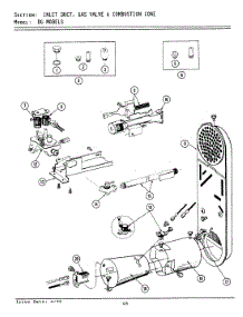 04 - Inlet Duct, Gas Valve & Combustion Cone parts for Maytag Dryer DG8000 from AppliancePartsPros.com