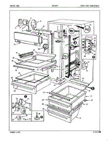 03 - Fresh Food Compartment parts for Admiral Refrigerator DNS24F9A / 5L49A from AppliancePartsPros.com