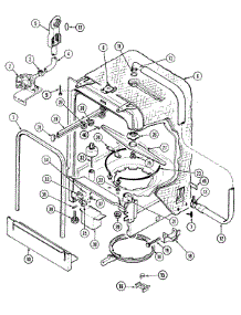 07 - Tub parts for Maytag Dishwasher DWU4915AAX from AppliancePartsPros.com