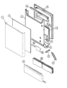 03 - Door parts for Maytag Dishwasher DWU5902AAB from AppliancePartsPros.com