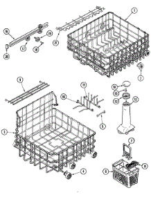 06 - Track & Rack Assembly parts for Maytag Dishwasher DWU6402AAM from AppliancePartsPros.com