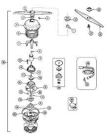 04 - Pump & Motor parts for Maytag Dishwasher DWU6702AAE from AppliancePartsPros.com
