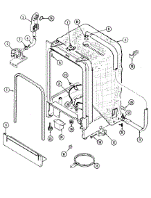 07 - Tub parts for Maytag Dishwasher DWU6812AAE from AppliancePartsPros.com