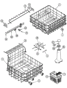 06 - Track & Rack Assembly parts for Maytag Dishwasher DWU7560AAE from AppliancePartsPros.com