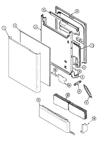 03 - Door (Dwu7702aam) parts for Maytag Dishwasher DWU7702AAM from AppliancePartsPros.com