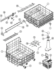 06 - Track & Rack Assembly parts for Maytag Dishwasher DWU8402AAB from AppliancePartsPros.com