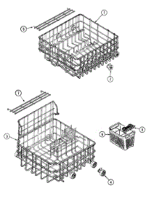 05 - Racks parts for Maytag Dishwasher DWU8460BBX from AppliancePartsPros.com