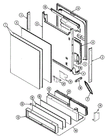03 - Door parts for Maytag Dishwasher DWU8860AAX from AppliancePartsPros.com