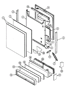 04 - Door parts for Maytag Dishwasher DWU9200BBB from AppliancePartsPros.com