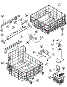 06 - Track & Rack Assembly parts for Maytag Dishwasher DWU9302AAB from AppliancePartsPros.com