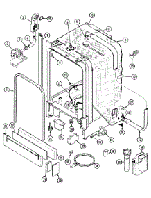 08 - Tub parts for Maytag Dishwasher DWU9922AAM from AppliancePartsPros.com