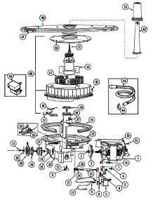 03 - Pump & Motor parts for Admiral Dishwasher DWUA500AAE from AppliancePartsPros.com