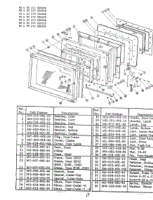 03 - Door parts for Hardwick Microwave EN249 from AppliancePartsPros.com