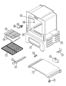 04 - Oven / Base parts for Admiral Range G3127WRA-5 from AppliancePartsPros.com