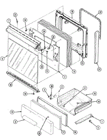 02 - Door / Drawer (G3216srx-M) parts for Admiral Range G3216SRW-M from AppliancePartsPros.com