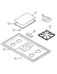 06 - Top Assembly parts for Admiral Range G4131WRAM4 from AppliancePartsPros.com