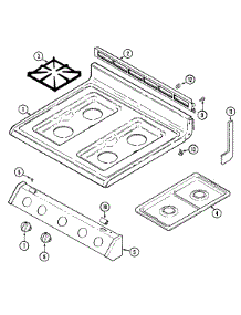 06 - Top Assembly parts for Admiral Range GA3277XUA from AppliancePartsPros.com