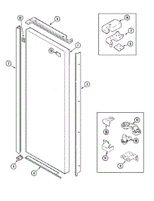 08 - Fresh Food Outer Door parts for Admiral Refrigerator GC2227EED5 from AppliancePartsPros.com