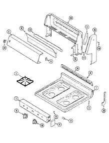 04 - Top Assy. / Control Panel parts for Admiral Range GM3216WRWM from AppliancePartsPros.com