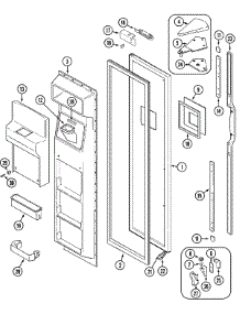 02 - Freezer Door parts for Maytag Refrigerator GS24Y8DA from AppliancePartsPros.com