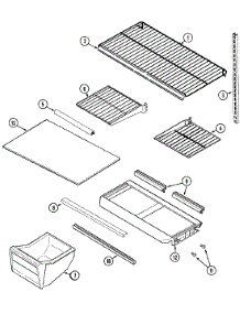 08 - Shelves & Accessories parts for Admiral Refrigerator GT1522NXCW from AppliancePartsPros.com