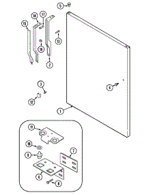 07 - Fresh Food Outer Door parts for Admiral Refrigerator GT1524NDEW from AppliancePartsPros.com