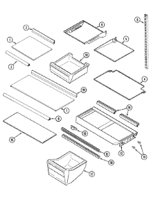 09 - Shelves & Accessories parts for Admiral Refrigerator GT1527PACW from AppliancePartsPros.com