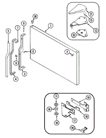 03 - Freezer Outer Door parts for Admiral Refrigerator GT17B6N3EA from AppliancePartsPros.com
