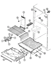 02 - Freezer Compartment parts for Admiral Refrigerator GT21A93A from AppliancePartsPros.com