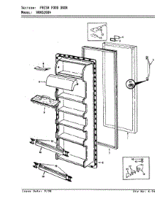 04 - Fresh Food Door parts for Hoover Refrigerator HRNS2004A / AP03A from AppliancePartsPros.com