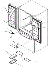 12 - Ref Dr Storage & Center Hinges parts for Dacor Refrigerator IF36BNDFSF from AppliancePartsPros.com