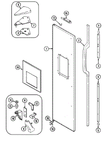 03 - Freezer Outer Door parts for Jenn-Air Refrigerator JRSD279W from AppliancePartsPros.com