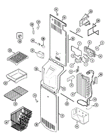 03 - Freezer Compartment parts for Admiral Refrigerator KGU5955BS from AppliancePartsPros.com