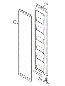 04 - Freezer Inner Door parts for Admiral Refrigerator KGU5955BS from AppliancePartsPros.com