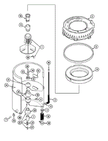 07 - Tub parts for Maytag Washer LAT8214AAE from AppliancePartsPros.com