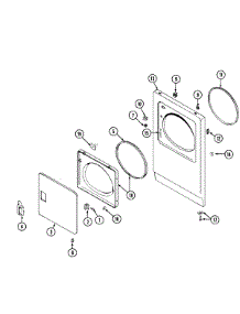 04 - Door (Lde8624acm & Ldg8624aam) parts for Maytag Dryer LDG8624AAM from AppliancePartsPros.com