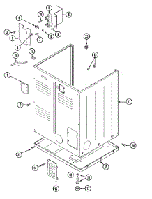 02 - Cabinet-Rear parts for Maytag Dryer LDG8706AAM from AppliancePartsPros.com