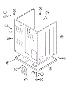 02 - Cabinet-Rear parts for Maytag Dryer LDG9606AAM from AppliancePartsPros.com