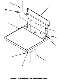 02 - Cabinet Top & Control Hood Rear Panel parts for Amana Dryer LG4609W / P1163616W W from AppliancePartsPros.com