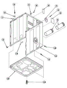 02 - Cabinet, Exhaust Duct And Base parts for Amana Dryer LG8369W2 / PLG8369W2 from AppliancePartsPros.com