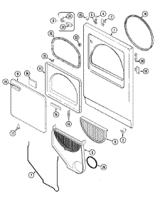 03 - Door parts for Admiral Dryer LNC8766A71 from AppliancePartsPros.com