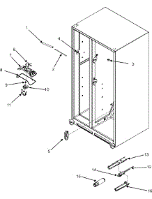 05 - Evap Fan Assy. / Crisp Light / Waterfilter parts for Admiral Refrigerator LSD2615HEZ from AppliancePartsPros.com