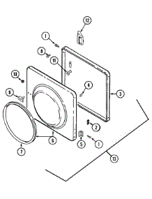 05 - Door (Lsg7806abq) parts for Maytag Washer Dryer Combo LSG7806ABQ from AppliancePartsPros.com
