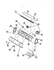 14 - Graphic Panel, Ctrl Mtg Plate And Ctrls parts for Amana Washer LW6153WM / PLW6153WM B from AppliancePartsPros.com
