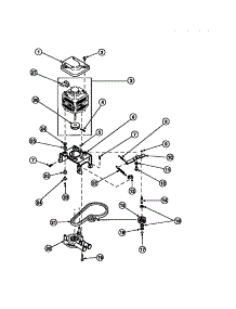 20 - Motor, Mtg Brkt, Belt, Pump & Idler Assy parts for Amana Washer LW6153WM / PLW6153WM B from AppliancePartsPros.com