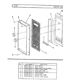 08 - Control Panel (M250) parts for Hardwick Microwave M240 from AppliancePartsPros.com