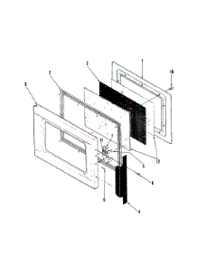 04 - Door parts for Magic Chef Microwave M5B-6-X9 from AppliancePartsPros.com