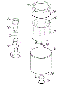 06 - Tub parts for Maytag Washer MAV7057AWW from AppliancePartsPros.com